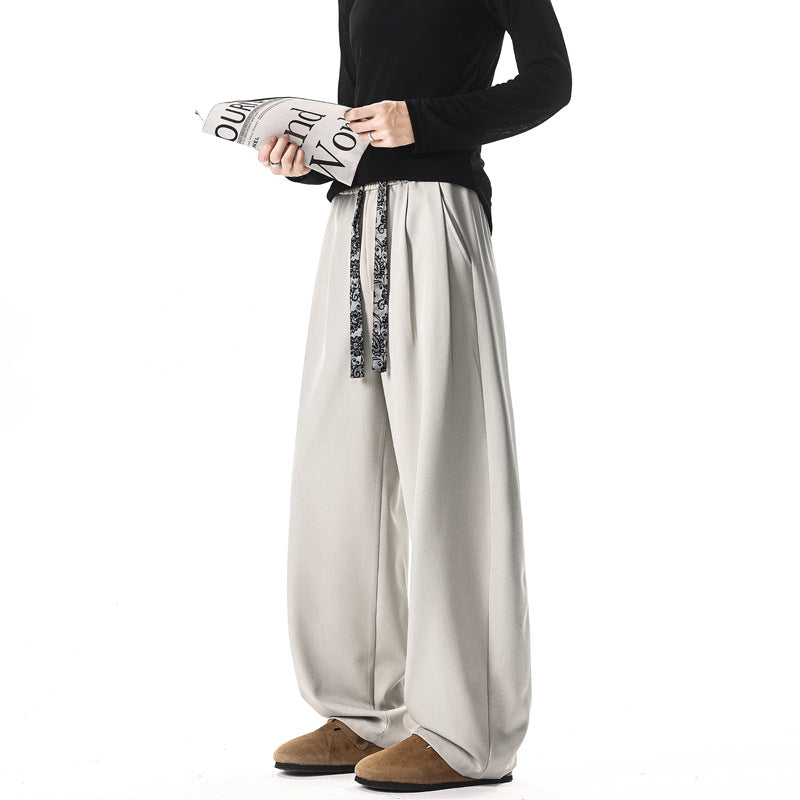 Damen Weite Lounge-Hose mit hohem Bund, Kordelzug und weitem Bein Nord Taschen