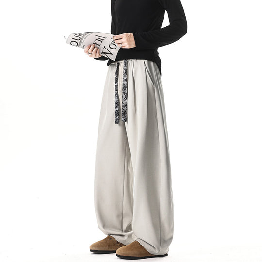 Damen Weite Lounge-Hose mit hohem Bund, Kordelzug und weitem Bein Nord Taschen