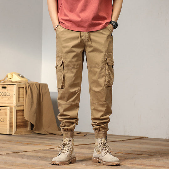 Herren Tapered-Cargo-Joggerhose mit verstärkten Kniepartien und elastischem Saum Nord Taschen