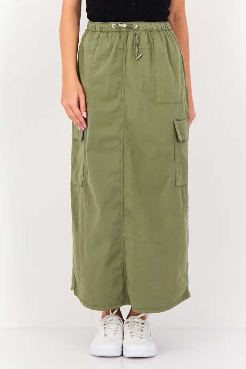 Damen Modische Midikleid mit Taschen Nord Taschen