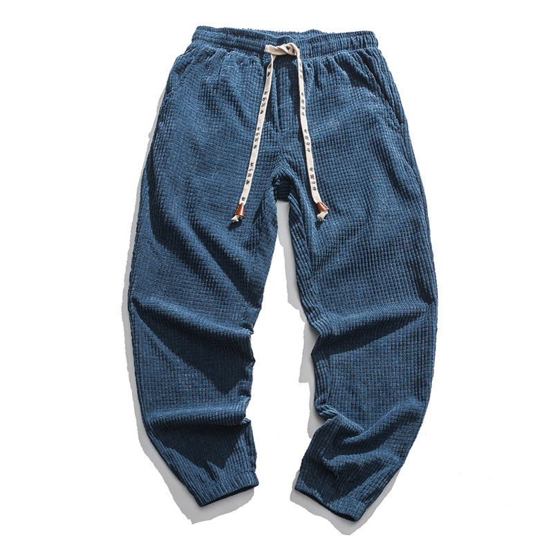 Herren Cordhose im Jogger‑Stil aus Cordvelours mit elastischem Bund und gerippten Beinabschlüssen Nord Taschen