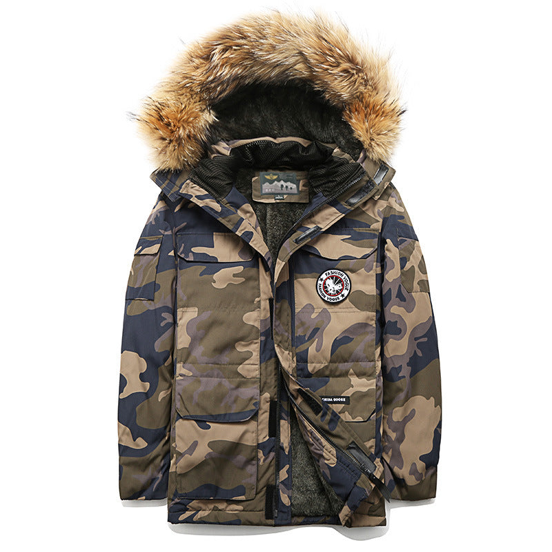 Herren Winterparka mit Kapuze und Kunstfellbesatz, isolierende Thermofütterung & Mehrfachtaschen Nord Taschen