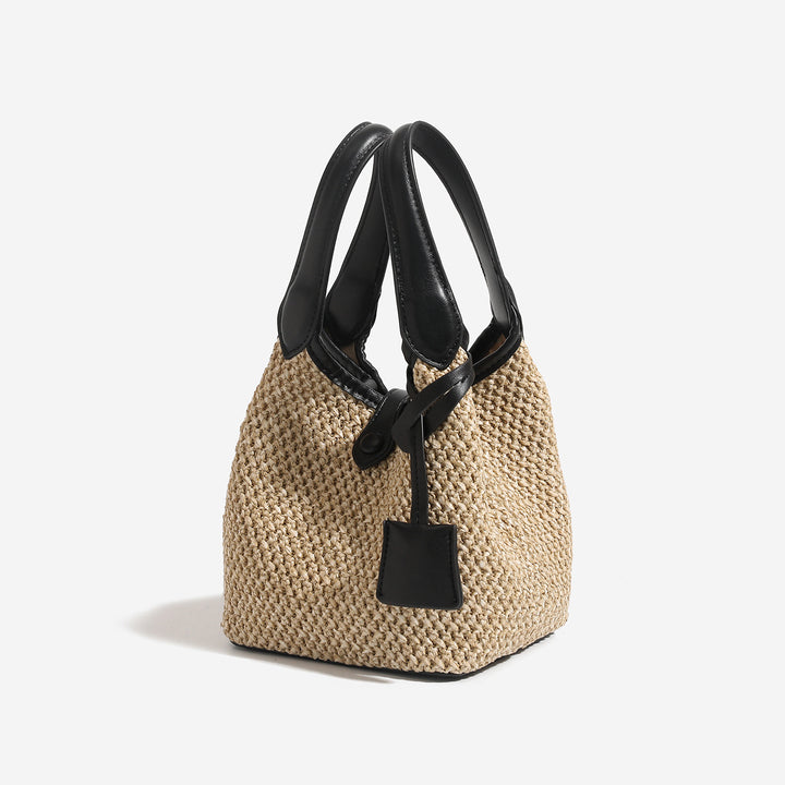 Damen Hobo-Tasche mit geflochtenem Design und kontrastierenden Lederakzenten Nord Taschen