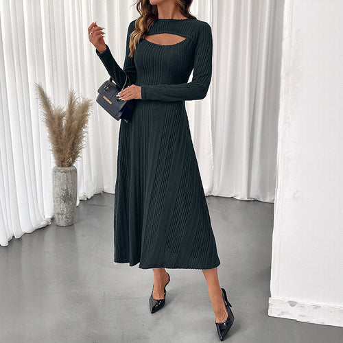 Damen Elegantes Midikleid mit Cut-Out-Details Nord Taschen