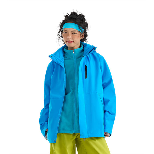 Damen Leichte wasserdichte Parka-Kapuzenjacke mit versiegelten Nähten und Kordelzug Nord Taschen