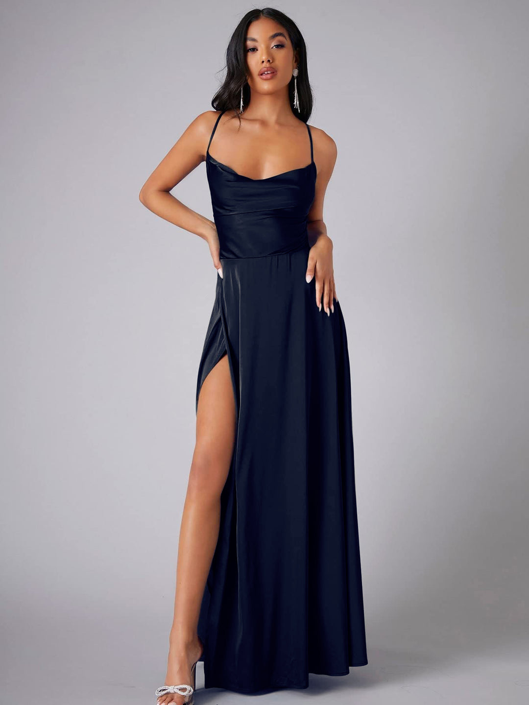 Elegantes Seiden Maxikleid Damen