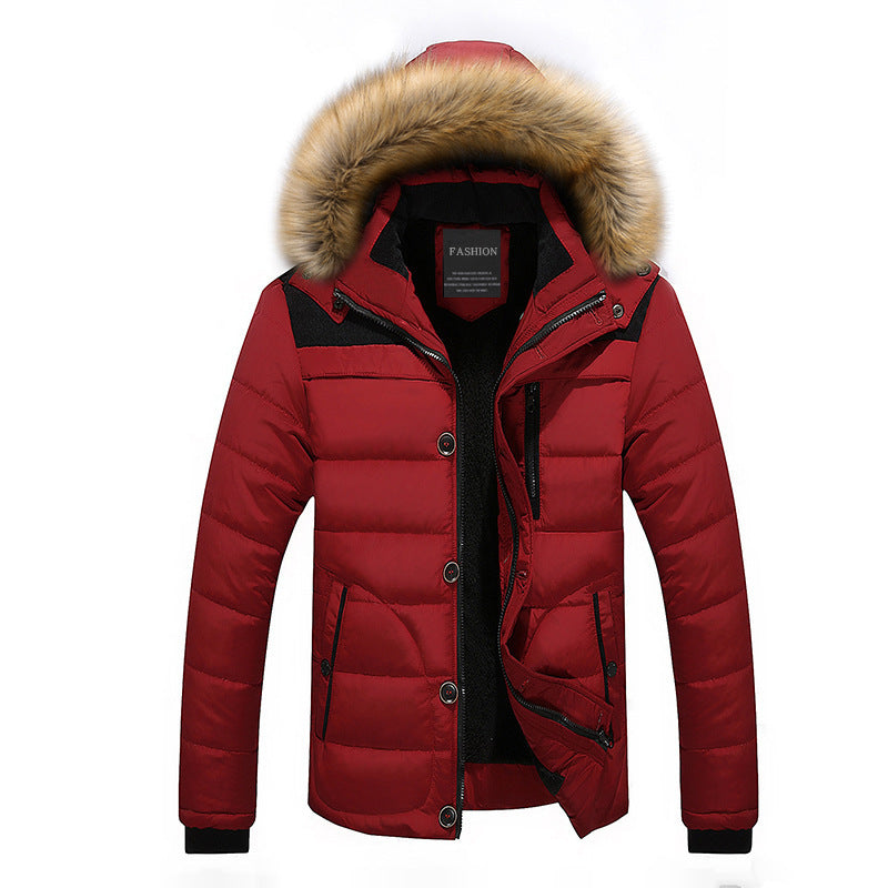 Herren Thermo-Parka im Urban-Outdoorstil mit abnehmbarer Kunstfellkapuze und Mikrofleece-Innenfutter Nord Taschen