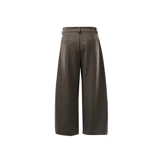 Damen Hochtaillierte Culotte-Hose mit Mittelnaht, Bügelfalte und Doppelknopfbund Nord Taschen