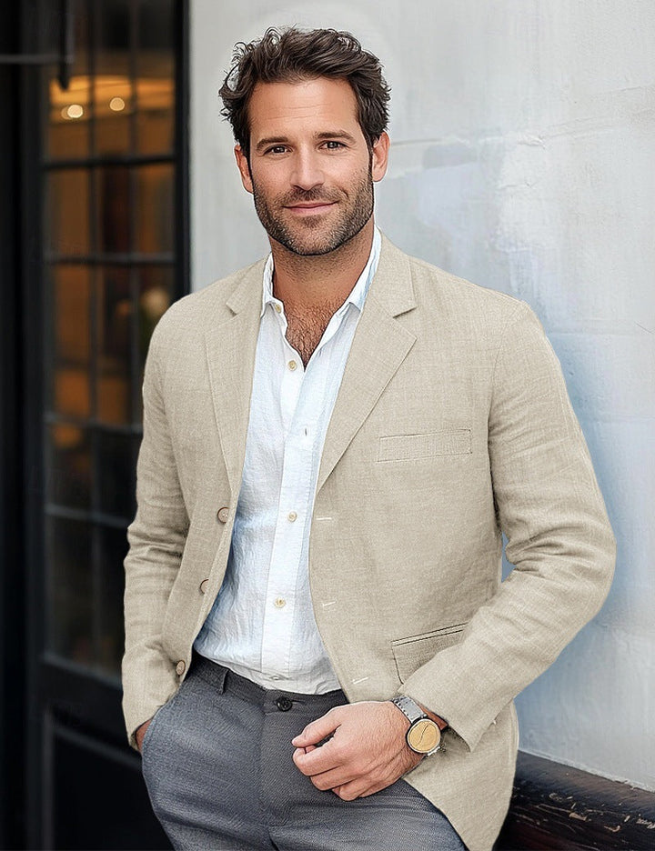 Herren lässiger Leinenblazer Nord Taschen