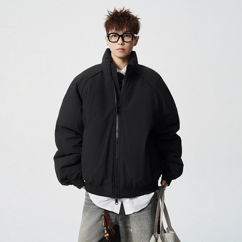 Herren Oversized Windjacke mit Stehkragen und elastischen Bündchen Nord Taschen