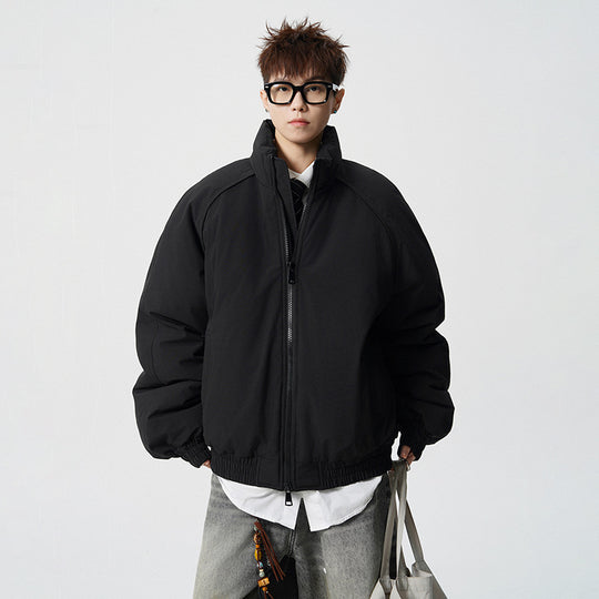 Herren Oversized Windjacke mit Stehkragen und elastischen Bündchen Nord Taschen