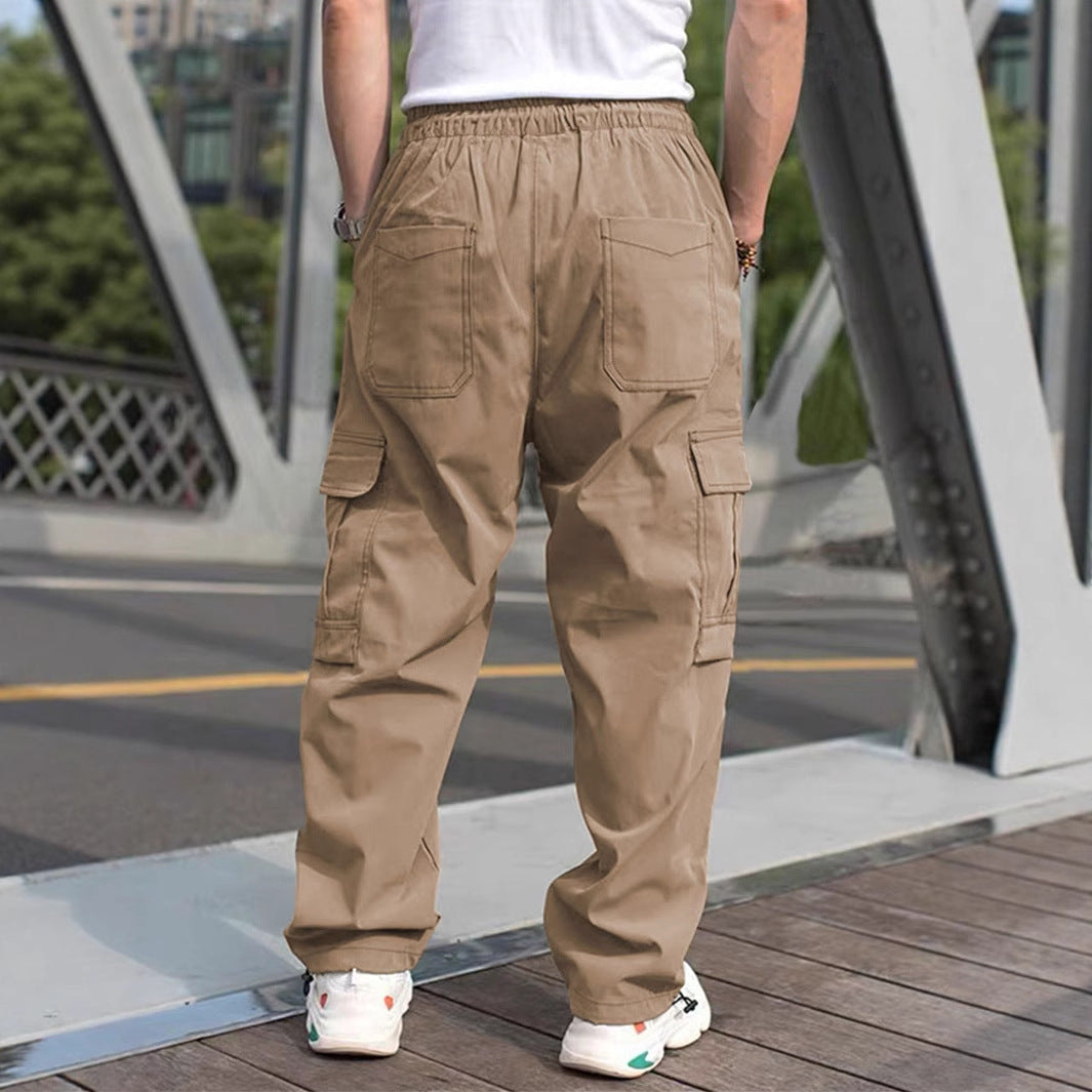 Herren lässige Cargo-Hose mit elastischem Bund und multifunktionalen Taschen Nord Taschen