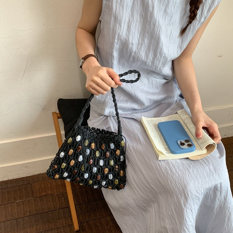 Damenhandtasche aus handgewebtem Naturmaterial mit einzigartigem Design Nord Taschen