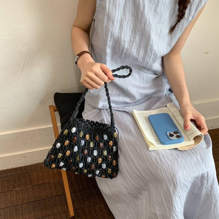 Damenhandtasche aus handgewebtem Naturmaterial mit einzigartigem Design Nord Taschen