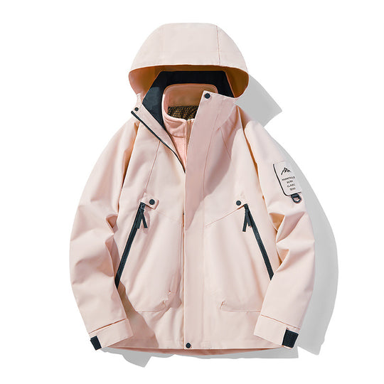 Unisex Wasserdichte, atmungsaktive Hardshell-Outdoorjacke mit Kapuze Nord Taschen