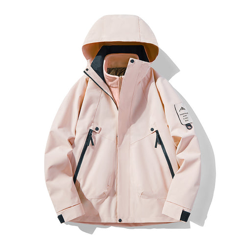 Unisex Wasserdichte, atmungsaktive Hardshell-Outdoorjacke mit Kapuze Nord Taschen