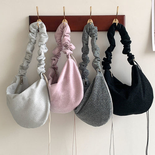 Damen Hobo-Tasche mit modischem Faltendesign und hochwertiger Oberflächenstruktur Nord Taschen