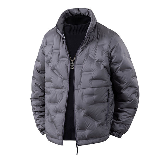 Herren Leichte gesteppte Thermojacke mit Stehkragen und Reißverschlusstaschen Nord Taschen