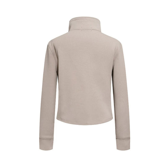 Damen Kurze Wolloptik-Militärjacke mit Stehkragen und asymmetrischer Knopfleiste Nord Taschen
