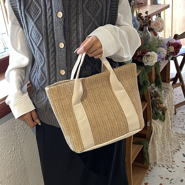 Damen stilvolle Tragetasche aus natürlichem Material Nord Taschen
