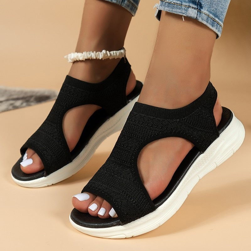 Damen Komfortable und atmungsaktive Sommerschuhe mit elastischen Einsätzen