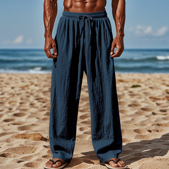 Herren luftige Sommer-Cargohose mit elastischem Bund und praktischen Seitentaschen