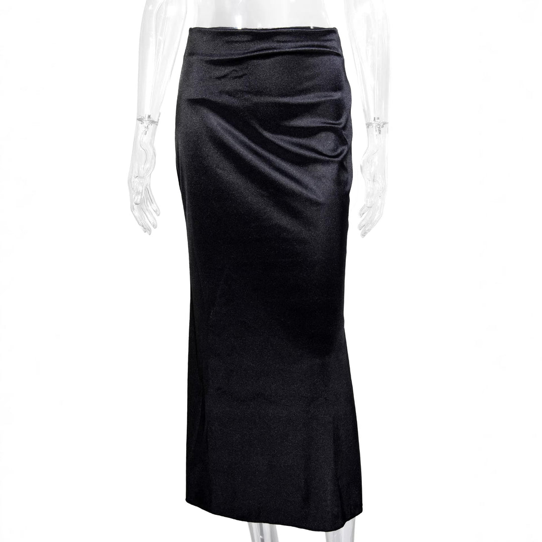 Damen Elegante und fließende Satin Maxiröcke