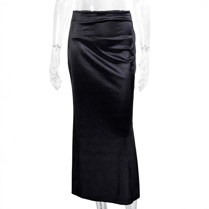 Damen Elegante und fließende Satin Maxiröcke