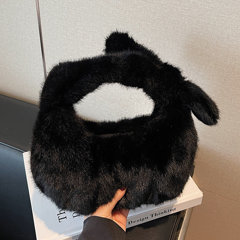 Damen modische Handtasche mit luxuriösem Plüschdesign Nord Taschen