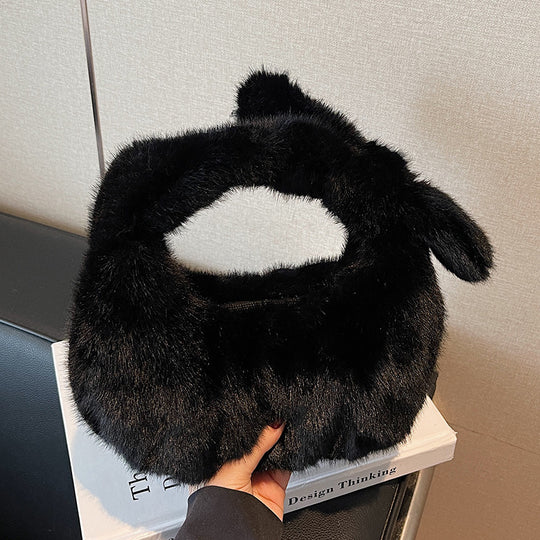 Damen modische Handtasche mit luxuriösem Plüschdesign Nord Taschen