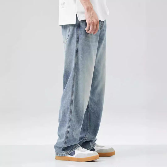 Herren Weitgeschnittene Jeans mit hohem Bund Nord Taschen