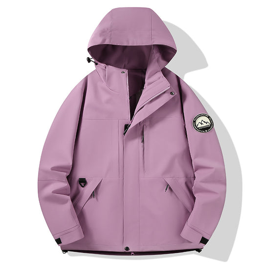 Damen wasserdichte Hardshell-Outdoorjacke mit Kapuze und Multifunktionstaschen Nord Taschen