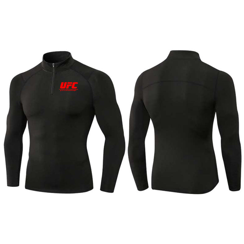 Herren eng anliegendes Kompressionsshirt mit kurzem Reißverschluss und langen Ärmeln Nord Taschen