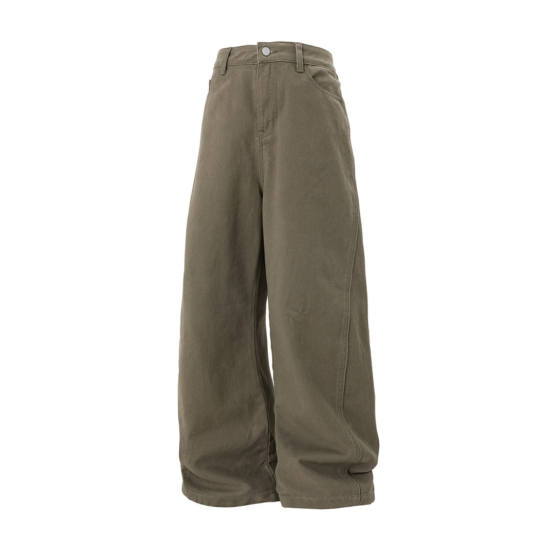 Damen Ultraweite Jeanspalazzo‑Hose mit hoher Taille und minimalistischen Nahtdetails Nord Taschen