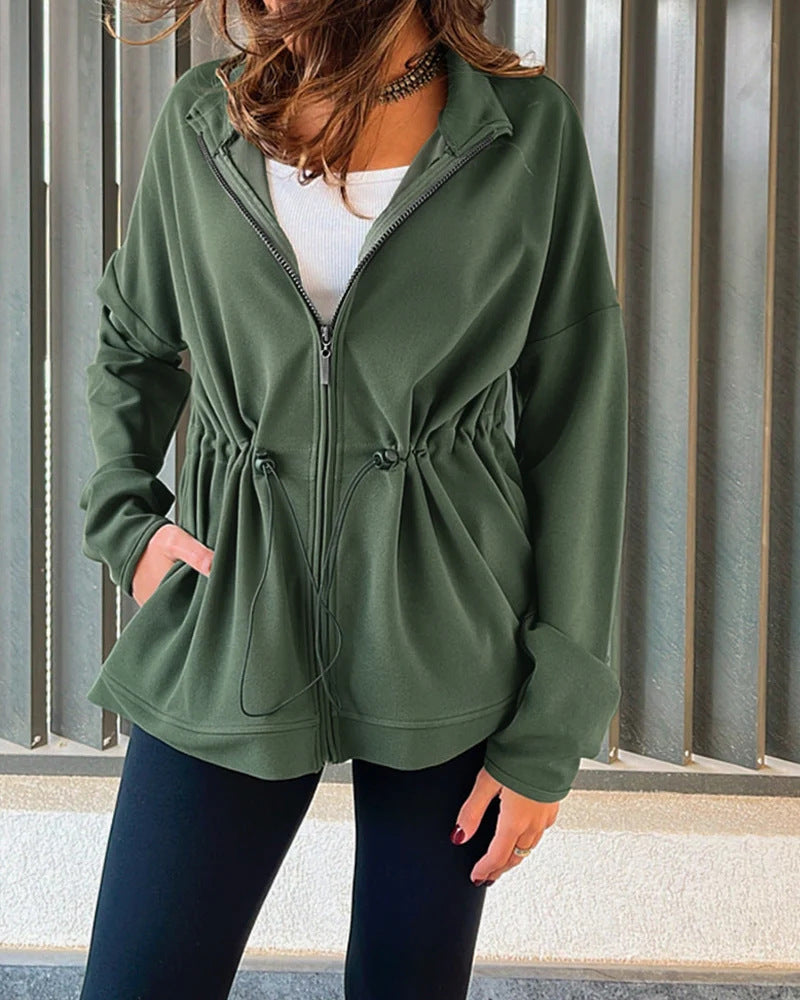 Damen Modische Sportjacke mit Taillenregulierung Nord Taschen