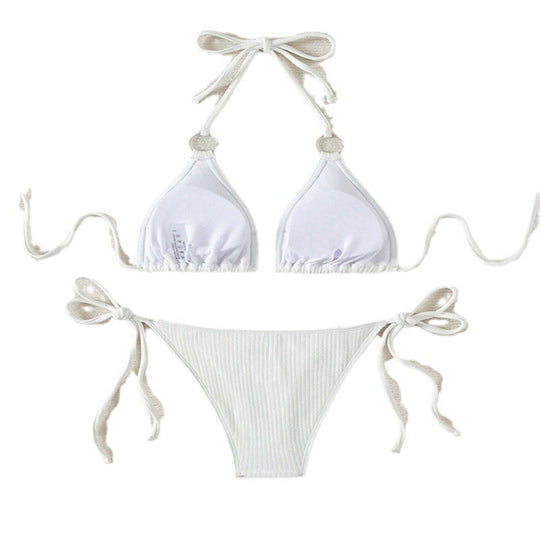 Damen Triangel-Bikini mit raffinierten Ringen und verstellbaren BindNord Taschenändern Nord Taschen