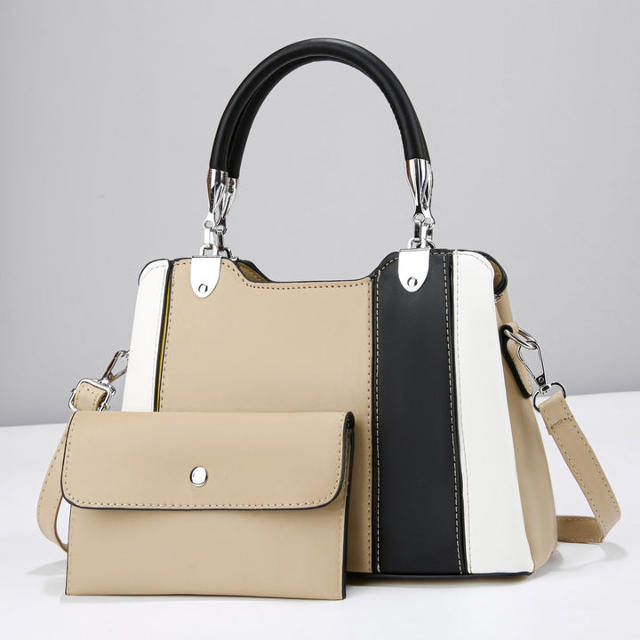 Damen modische Handtasche mit strukturiertem Design und abnehmbarer Clutch Nord Taschen