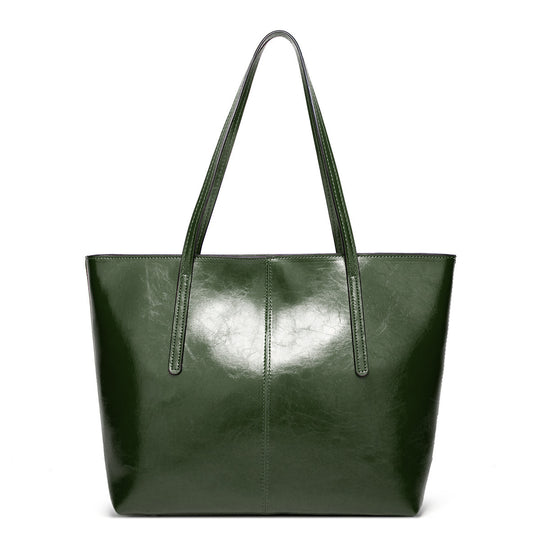 Damen Elegante Leder-Totetasche mit seitlichem Reißverschluss und geräumigem Innenraum Nord Taschen