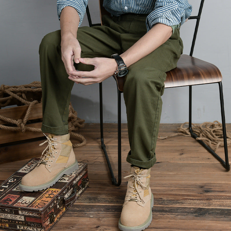 Herren Baumwoll‑Twill Chino im Relaxed‑Tapered Schnitt mit Kordelzugbund und aufgesetzten Taschen Nord Taschen