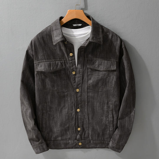 Herren Jeansjacke im Acid‑Wash Look mit Oversize‑Schnitt Nord Taschen