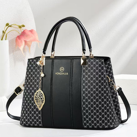 Damen elegante Handtasche mit luxuriösem Monogramm und abnehmbarem Schulterriemen Nord Taschen