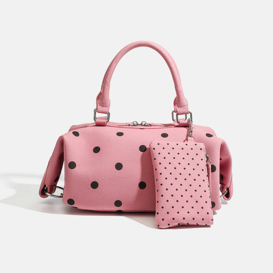 Damen Handtasche mit Polka-Dots und abnehmbarer Geldbörse Nord Taschen