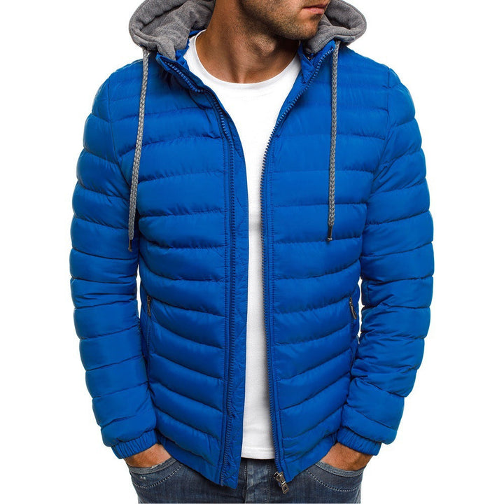 Herren Leichte Steppjacke mit abnehmbarer Kapuze
