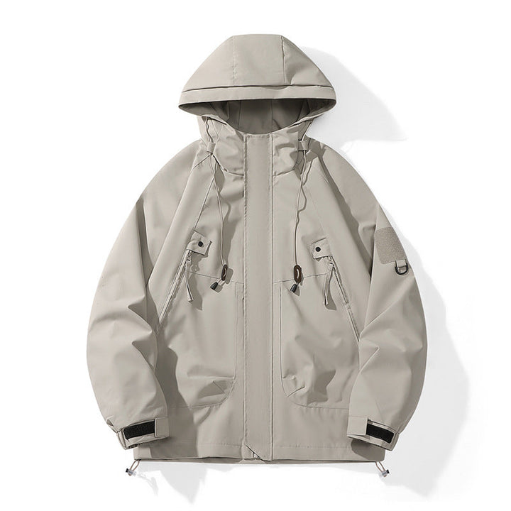 Damen technische Outdoor-Jacke mit verstellbarem Kapuzendesign und praktischen Taschen