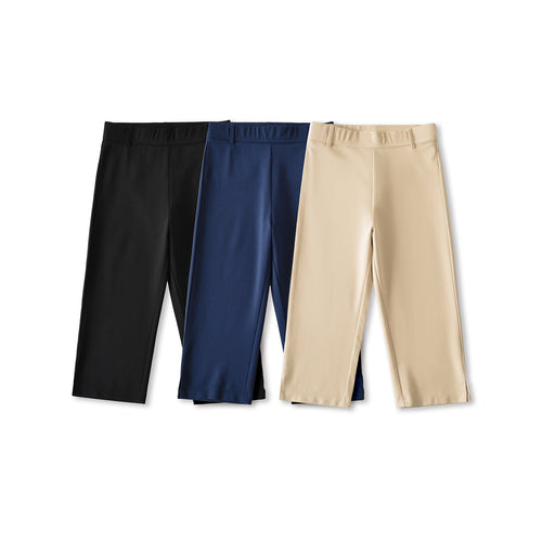 Damen Capri-Stretchhose mit hohem Bund, schmaler Silhouette und Bein-Schlitz Nord Taschen