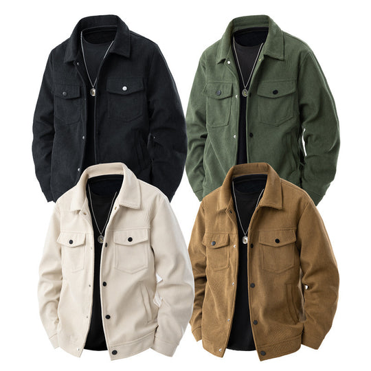 Herren Komfortable Cordjacke Nord Taschen