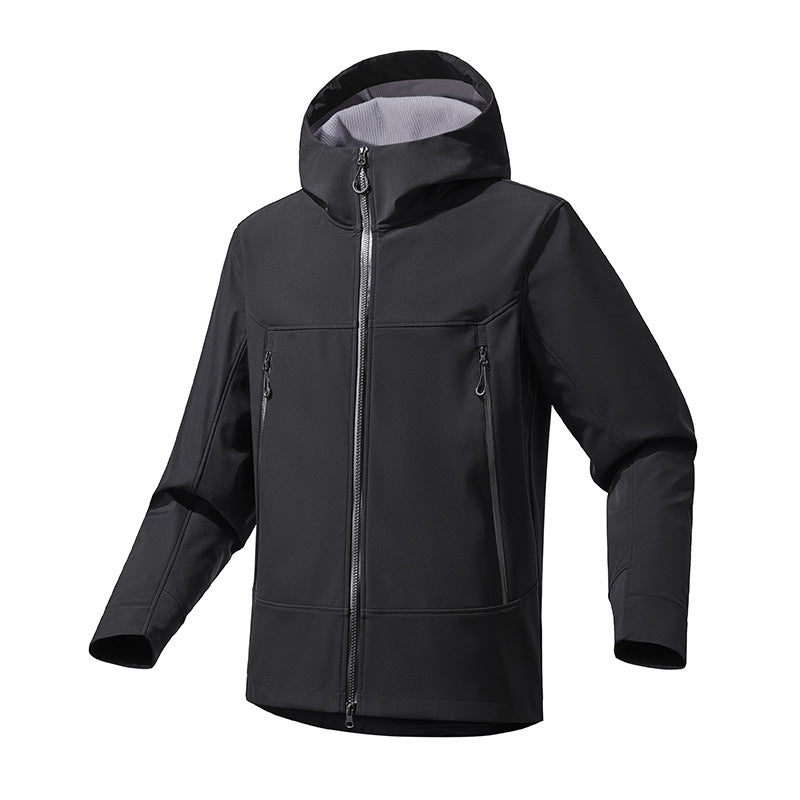 Damen Atmungsaktive Softshell‑Kapuzenjacke mit wasserabweisender Membran und Zwei‑Wege‑Reißverschluss Nord Taschen