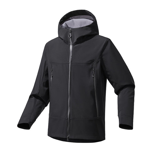 Damen Atmungsaktive Softshell‑Kapuzenjacke mit wasserabweisender Membran und Zwei‑Wege‑Reißverschluss Nord Taschen