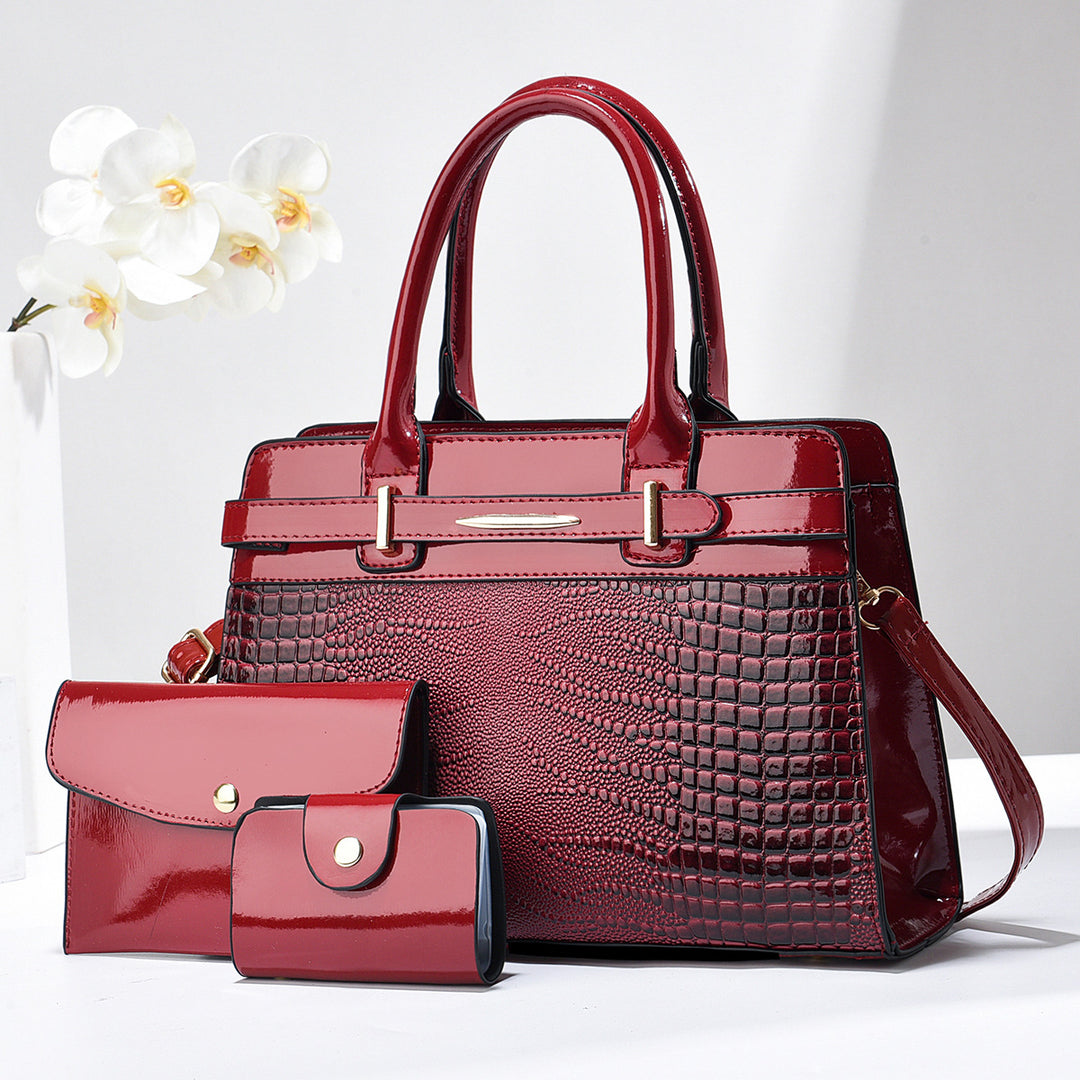 Damen elegante Handtasche mit praktischem Zubehör Nord Taschen