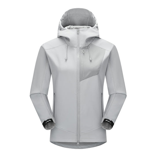 Herren Softshell-Trekkingjacke mit Kapuze atmungsaktiv winddicht dehnbar Nord Taschen